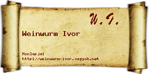 Weinwurm Ivor névjegykártya